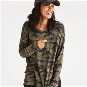 AE Soft & Sexy Plush Camo Sweater